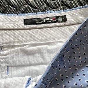 Men’s RLX Ralph Lauren 36” Waist Shorts-Light Blue/Navy/White